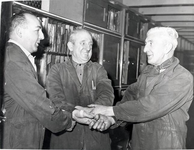 Photograph - P Mather with Two Co-Workers, Sunshine Harvester Works