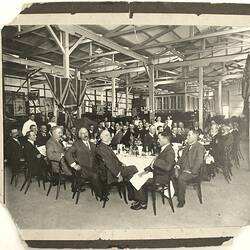 Photograph - H.V McKay, Dinner at Sunshine Harvester Works, Sunshine, Victoria, circa 1907