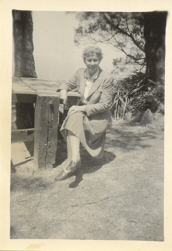 Photograph - Dorothy Howard at Sublime Point, New South Wales, 23 Oct 1954