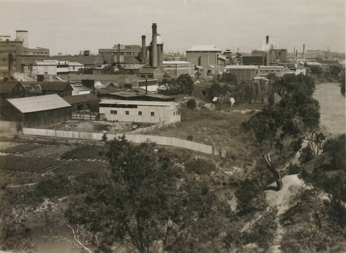 Photograph - Exterior View of Factory Site with Market Gardens, Kodak, Abbotsford, 1900-1955