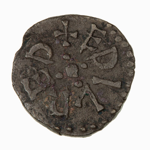 Coin, off-round, legend around central cross, text '+ EDILRED'.