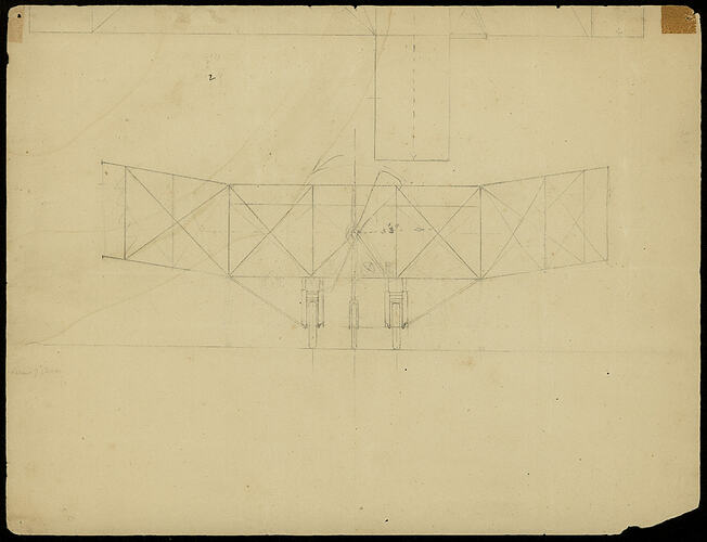 Plan - Duigan Biplane, Original Design, John R. Duigan, Mia Mia, Victoria, Australia, circa 1909