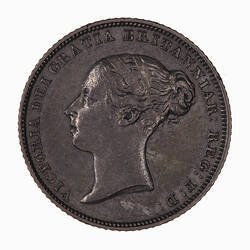 Coin - Sixpence, Queen Victoria, Great Britain, 1838 (Obverse)