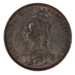Coin - Threepence, Queen Victoria, Great Britain, 1887 (Obverse)