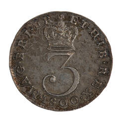 Coin - Threepence, George III, Great Britain, 1800 (Reverse)