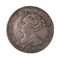 Coin - 1 Shilling, Queen Anne, England, Great Britain, 1707 (Obverse)