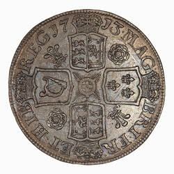 Coin - Crown 5 Shillings, Queen Anne, Great Britain, 1713 (Reverse)