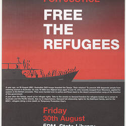 Poster - Rally for Justice Free the Refugees
