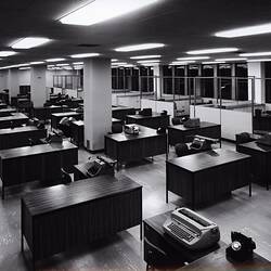 Photograph - Kodak Australasia Pty Ltd, Secretarial Typing Pool Area, Building 8, Head Office & Sales & Marketing, Kodak Factory, Coburg, 1964