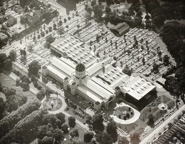 Photograph - Aerial View of the Royal Exhibition Building from South East, Melbourne, 1981