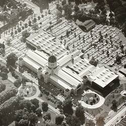 Photograph - Aerial View of the Royal Exhibition Building from South East, Melbourne, 1981