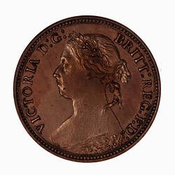 Proof Coin - Farthing, Queen Victoria, Great Britain, 1879 (Obverse)