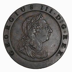 Coin - Twopence, George III, Great Britain, 1797 (Obverse)