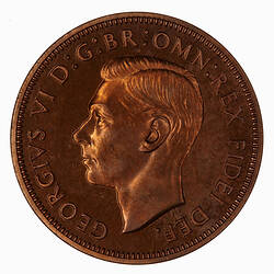Proof Coin - Halfpenny, George VI, Great Britain, 1949 (Obverse)