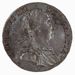 Coin - 1 Shilling, George III, Great Britain, 1787 (Obverse)