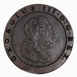 Coin - Twopence, George III, Great Britain, 1797 (Obverse)