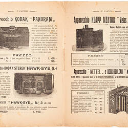 Leaflet - Italian Photography Company, circa 1900