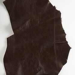 Leather Sample Remnant - Shoe Upper, Dark Brown, 1930s-1970s