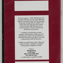Video Tape - Hello Australia, Episodes Nine & Ten, SBS, VHS Tape, 1986