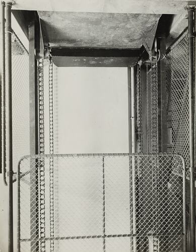 Photograph - Schumacher Mill Furnishing Works, Platform Elevator, Port Melbourne, Victoria, circa 1930s