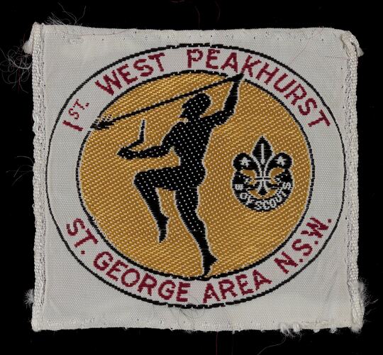 Badge - Boy Scouts, 1st West Peakhurst, St George Area, New South Wales, circa 1960s-1990s