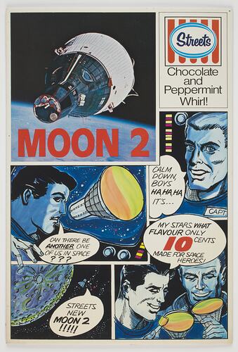 Sign - Streets 'Moon 2' Ice Cream, circa 1970