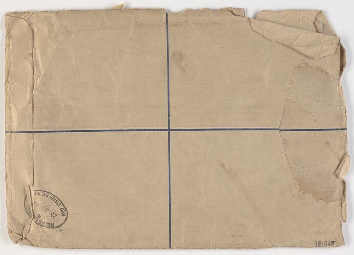 Envelope - Commonwealth of Australia to Ron Booth, 25 Jan 1956