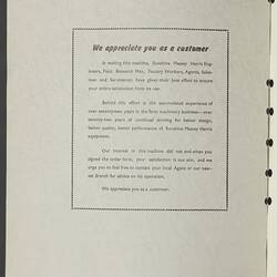 Instruction Book - H.V. McKay Massey Harris, No. 4 Sundraulic to 55D Tractor, 1957