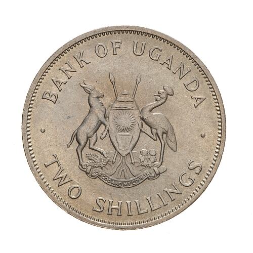 Coin - 2 Shillings, Uganda, 1966