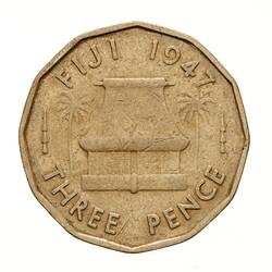 Coin - 3 Pence, Fiji, 1947
