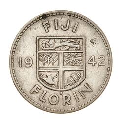 Coin - Florin (2 Shillings), Fiji, 1942