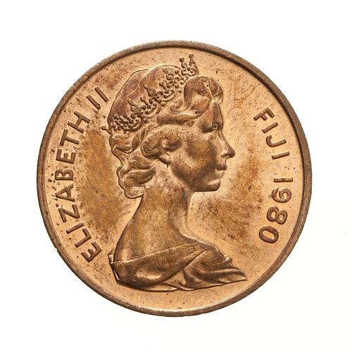 Coin - 1 Cent, Fiji, 1980