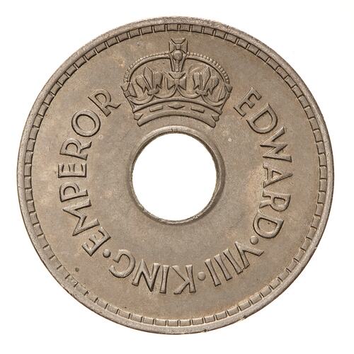 Coin - 1 Penny, Fiji, 1936