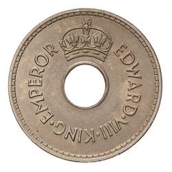Coin - 1 Penny, Fiji, 1936