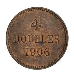 Coin - 4 Doubles, Guernsey, Channel Islands, 1906