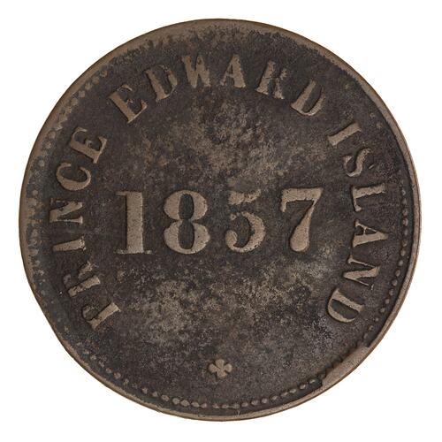 Token - 1 Cent, Prince Edward Island, Canada, 1857