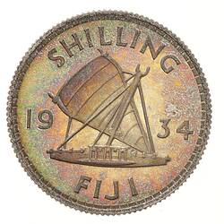 Proof Coin - 1 Shilling, Fiji, 1934