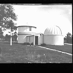 Glass Negative - South Equatorial House & Photoheliograph House, Melbourne Observatory, South Yarra, Victoria, circa 1900