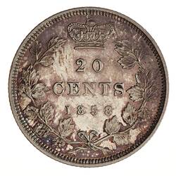 Coin - 20 Cents, Canada, 1858