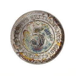 Proof Coin - 5 Cents, Straits Settlements, 1889