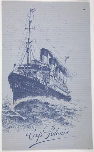 Card - Ship 'Cap Polonio', 1926