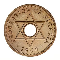 Proof Coin - 1/2 Penny, Nigeria, 1959