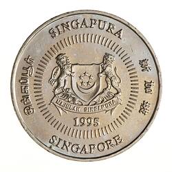 Coin - 50 Cents, Singapore, 1995