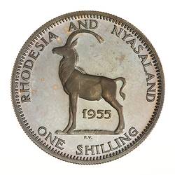 Proof Coin - 1 Shilling, Rhodesia & Nyasaland, 1955