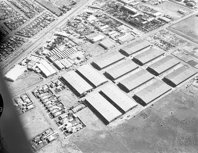 Negative - Aerial View of Footscray and Surrounding Suburbs, Victoria, 09 Feb 1960