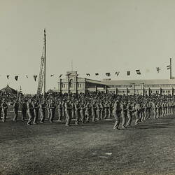 Photograph - Federation Celebrations, 'State School Fete, Exhibition Building, Cadets at Drill',  Melbourne, 11 May1901