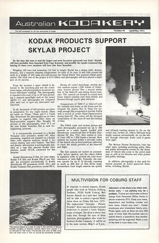 Newsletter - 'Australian Kodakery', No 44, Apr-May 1973