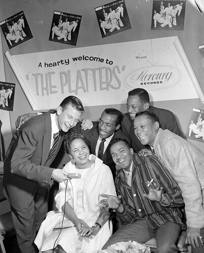 Associate Broadcasters, Portrait of The Platters Band, Melbourne, 19 Mar 1959