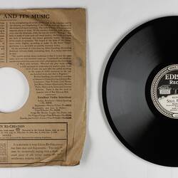 Disc Recording - Edison, Double-Sided, 'Io Non Sono Piu L'Annetta' and 'Solo, Profugo', 1919-1929