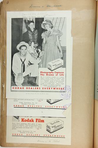 Scrapbook - Kodak Australasia Pty Ltd, Advertising Clippings, 'Christmas Annuals Programmes, Etc.', Sydney, 1937-1954